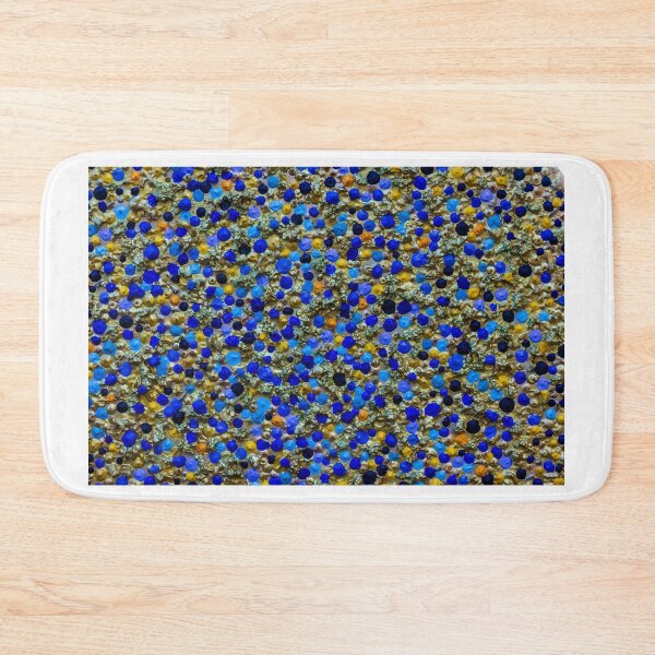 Item preview, Festive Blue and Yellow Confetti on Golden Glitter Background for Celebration Theme designed and sold by Nmallia.