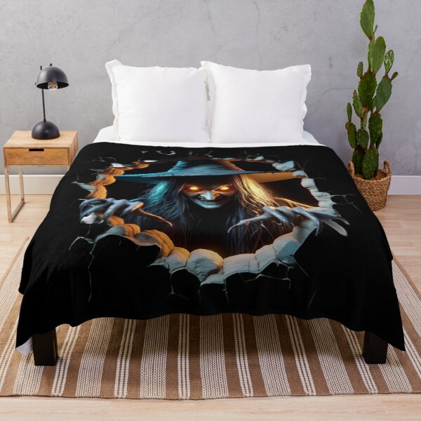 Item preview, Halloween Witch Breaking Through Wall – Creepy Scary Witch Horror Halloween Design designed and sold by Kruti Collection.