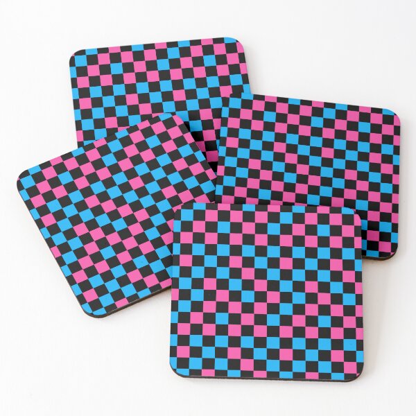 Item preview, Blue Pink and Black Checkered Design   designed and sold by PatternTitan.
