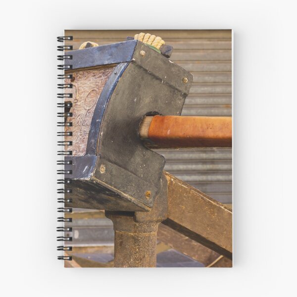 Item preview, Old Wooden Mechanical Clamp In Workshop With Rusty Metal Frame And Wooden Handle Aged Tool designed and sold by Nmallia.