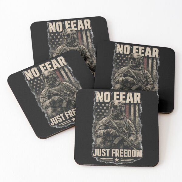 Item preview, No Fear Just Freedom - Patriotic Soldier American Flag designed and sold by FREENATION2026.