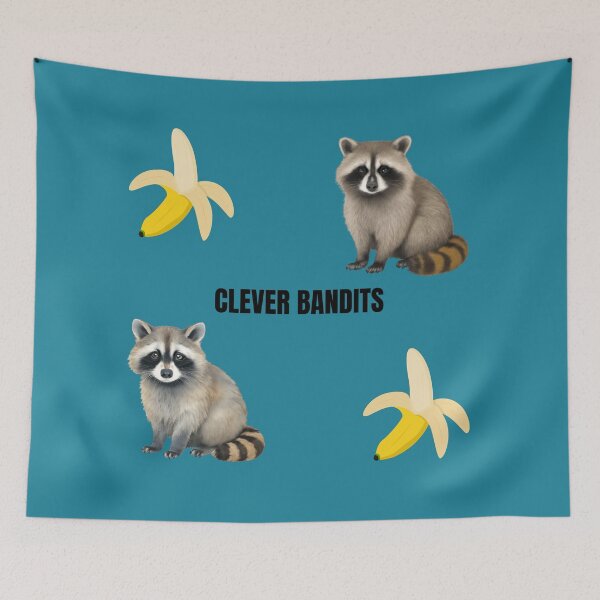 Item preview, Raccoon and Banana – Fun Combo designed and sold by DidiDesignShop.