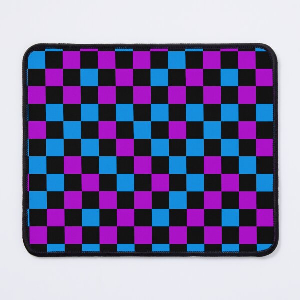 Item preview, Blue Purple and Black Checkered Design designed and sold by PatternTitan.