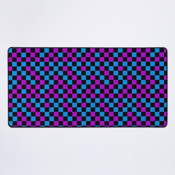Item preview, Blue Purple and Black Checkered Design   designed and sold by PatternTitan.