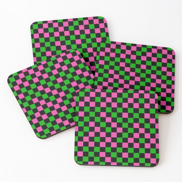 Item preview, Pink Green and Black Checkered Design   designed and sold by PatternTitan.