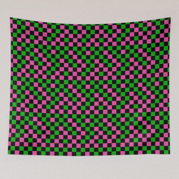 Item preview, Pink Green and Black Checkered Design   designed and sold by PatternTitan.