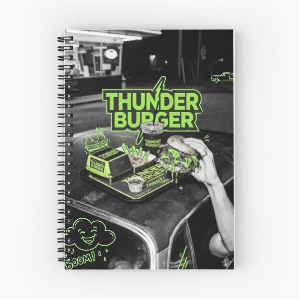 Item preview, Thunder‑Snack Attack: The Burger That Went Full Shock‑n‑Roll designed and sold by Print Fiction.