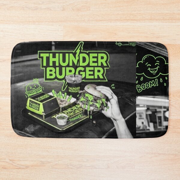 Item preview, Thunder‑Snack Attack: The Burger That Went Full Shock‑n‑Roll designed and sold by Print Fiction.