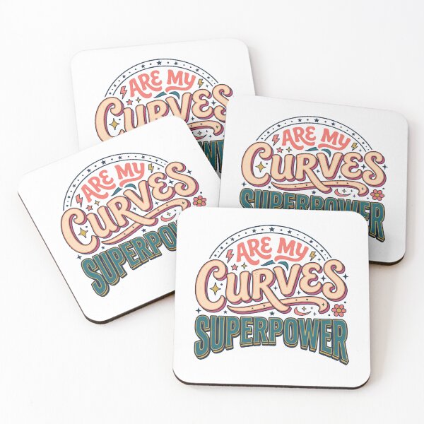 Item preview, Curves Are My Superpower Body Positivity Retro Typography designed and sold by Fluffy Fabulous.