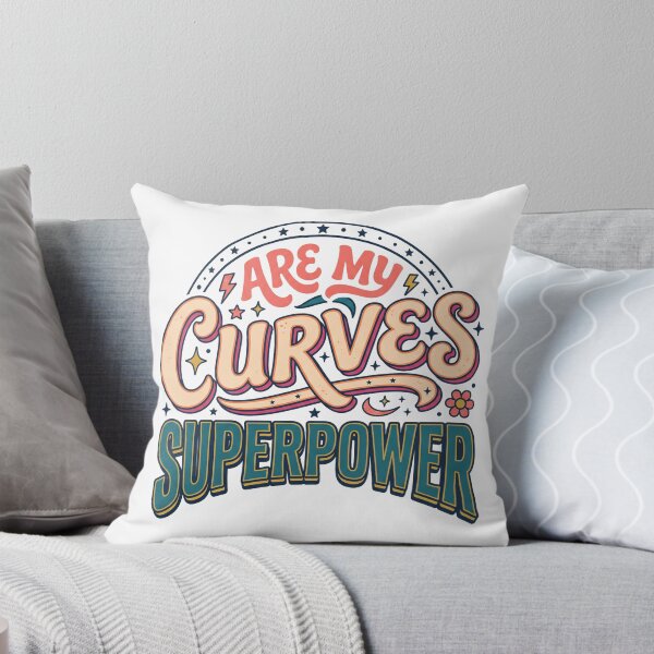 Item preview, Curves Are My Superpower Body Positivity Retro Typography designed and sold by Fluffy Fabulous.