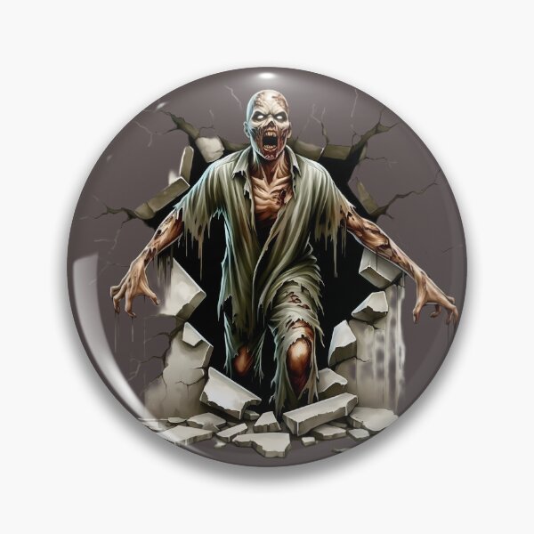 Item preview, Zombie Breaking Through Wall Halloween Horror T-Shirt designed and sold by Kruti Collection.