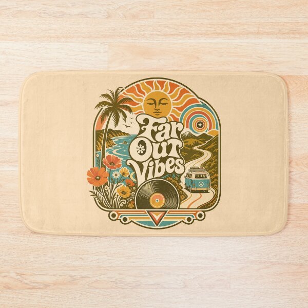 Item preview, Retro Far Out Vibes Vintage 70s Boho Beach Sunset designed and sold by Far Out Goods.