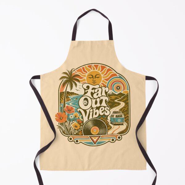 Artikelvorschau, Retro-Vibes, Vintage-70er-Jahre-Boho-Strand-Sonnenuntergang entworfen und verkauft von Far Out Goods.