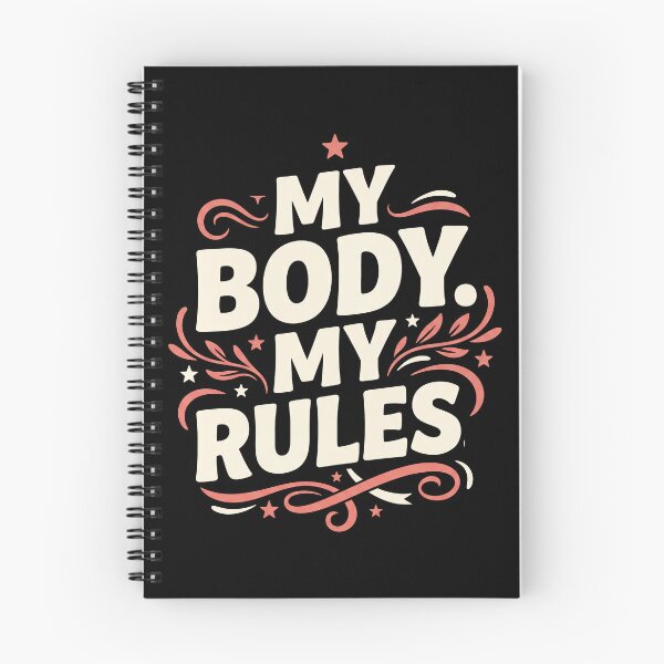 Item preview, My Body My Rules Feminism Quotes Retro Typography designed and sold by Fluffy Fabulous.