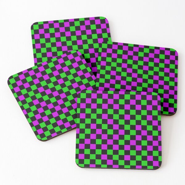 Item preview, Purple Green and Black Checkered Design   designed and sold by PatternTitan.