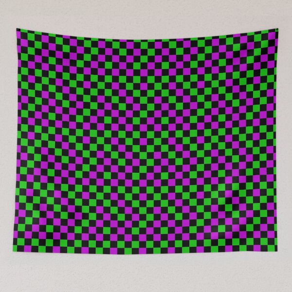 Item preview, Purple Green and Black Checkered Design   designed and sold by PatternTitan.