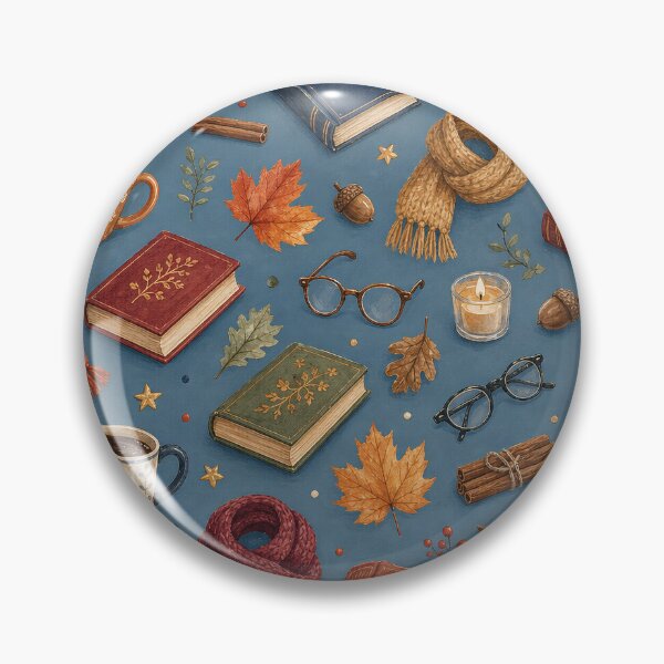 Item preview, Cozy Autumn Coffee and Books Pattern designed and sold by frumixart.