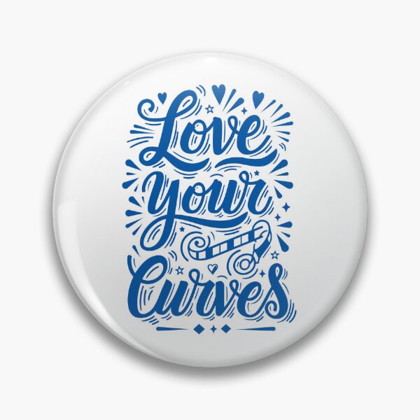 Item preview, Love Your Curves – Body Positivity Hand Lettering Quote Design designed and sold by Fluffy Fabulous.
