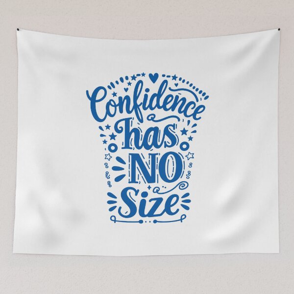 Item preview, Confidence Has No Size – Body Positivity Motivational Quote Design designed and sold by Fluffy Fabulous.
