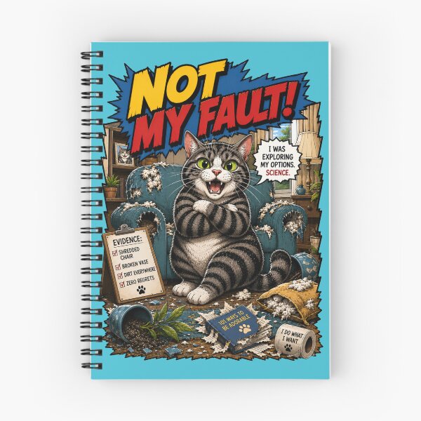 Item preview, Not My Fault – Funny Cat Blame Game designed and sold by Mac Sketches.