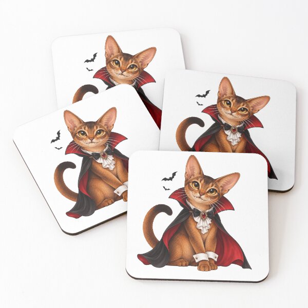 Item preview, Decor Cute Abyssinian Cat Vampire Dracula designed and sold by NoExcusesTraveller .