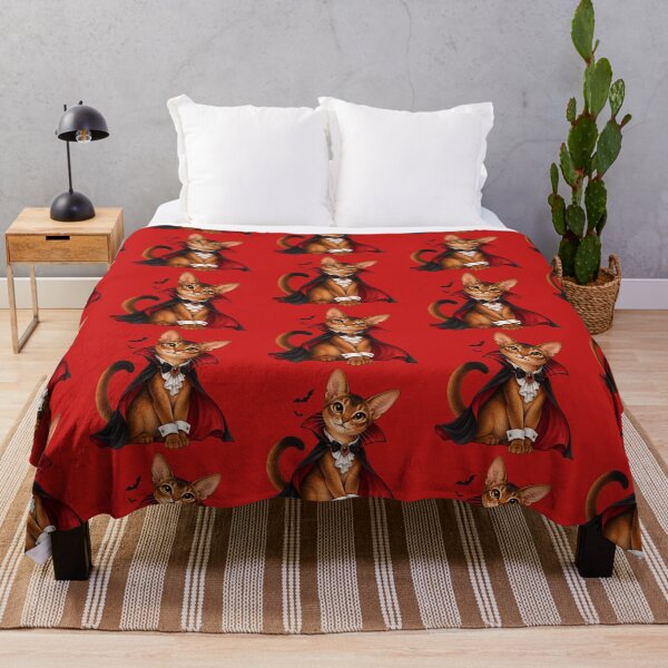 Item preview, Decor Cute Abyssinian Cat Vampire Dracula designed and sold by NoExcusesTraveller .