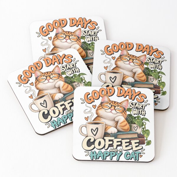 Item preview, Funny Coffee Cat Lover – Cozy Happy Cat designed and sold by lbenoraib.