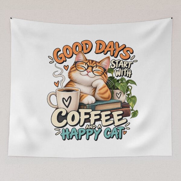 Item preview, Funny Coffee Cat Lover – Cozy Happy Cat designed and sold by lbenoraib.