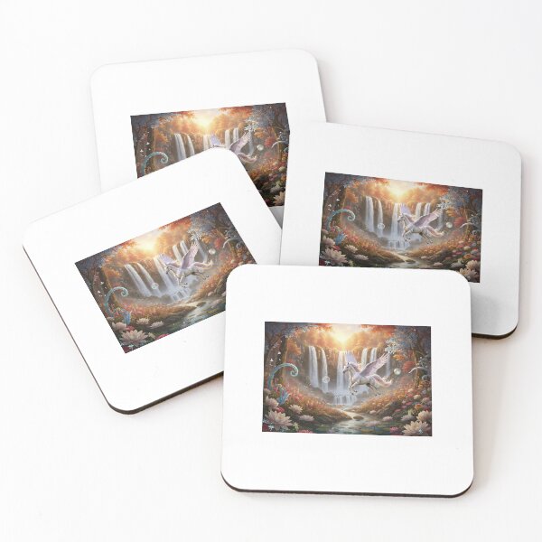 Item preview, Mystical Forest Waterfall with Celestial Pegasus designed and sold by KristinaArts.
