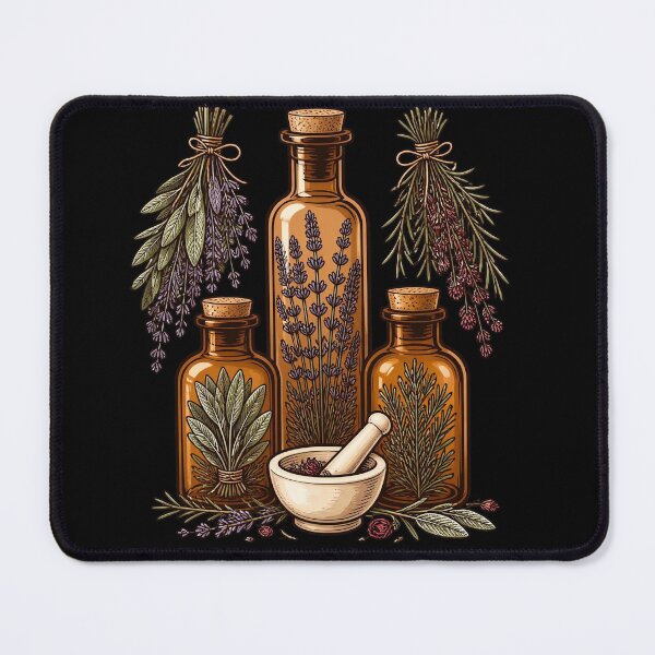 Item preview, Vintage Kitchen Witch Apothecary Bottles Design designed and sold by Fun2Fentastic.