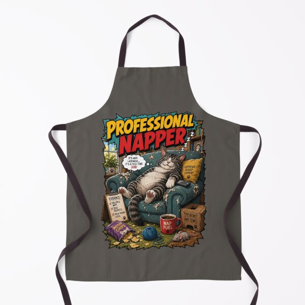Item preview, Professional Napper – Funny Cat Sleep Humor designed and sold by Mac Sketches.