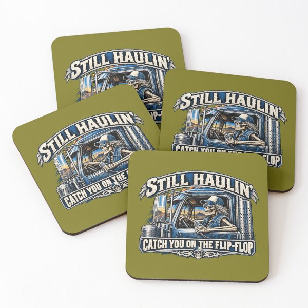 Item preview, Still Haulin' - Skeleton Trucker Art - Catch You On The Flip-Flop designed and sold by NomadForge.