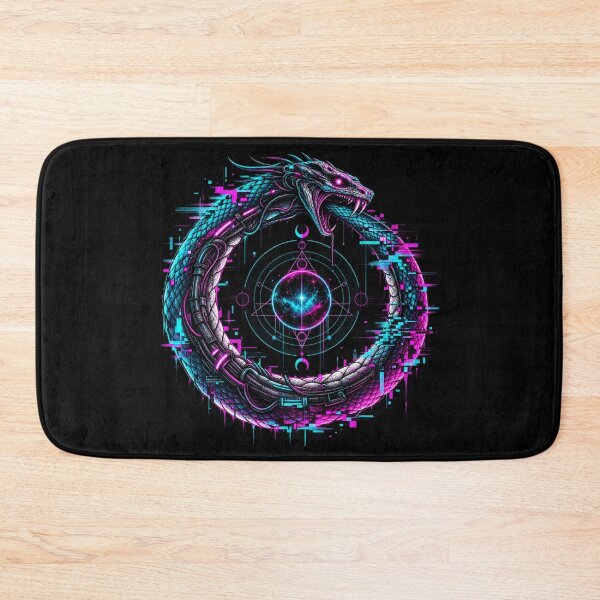 Item preview, Ouroboros Symbol – Cyber Glitch Eternal Serpent designed and sold by JupiterGlitchEmpire.