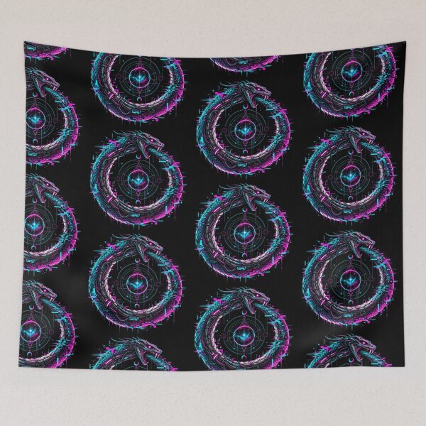 Item preview, Ouroboros Symbol – Cyber Glitch Eternal Serpent designed and sold by JupiterGlitchEmpire.