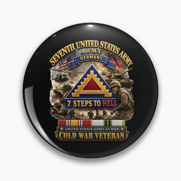 Item preview, Army -  7th Unites States Army - 7 Steps to Hell w Germany Tab - SS w COLD WAR SVC - 3D - Enhanced designed and sold by Military Insignia Products.