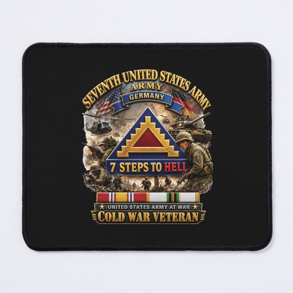 Item preview, Army - 7th Unites States Army - 7 Steps to Hell w Germany Tab - SS w COLD WAR SVC - 3D - Enhanced designed and sold by Military Insignia Products.