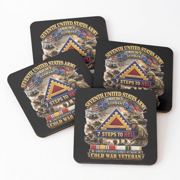 Item preview, Army -  7th Unites States Army - 7 Steps to Hell w Germany Tab - SS w COLD WAR SVC - 3D - Enhanced designed and sold by Military Insignia Products.