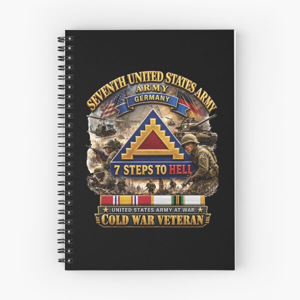 Item preview, Army -  7th Unites States Army - 7 Steps to Hell w Germany Tab - SS w COLD WAR SVC - 3D - Enhanced designed and sold by Military Insignia Products.