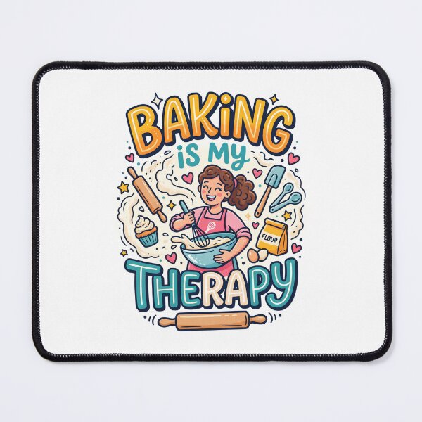 Item preview, Baking Is My Therapy Cute Baker Whisk Cupcake designed and sold by Mr Lee.