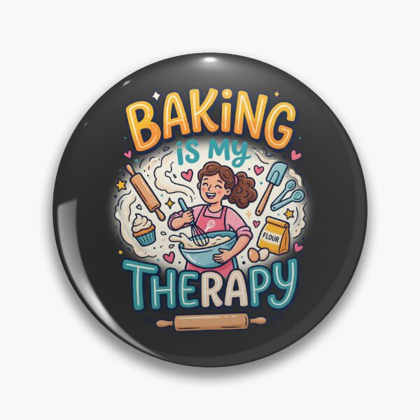 Item preview, Baking Is My Therapy Cute Baker Whisk Cupcake designed and sold by Mr Lee.