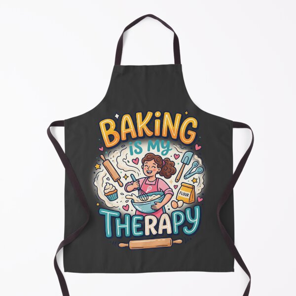 Item preview, Baking Is My Therapy Cute Baker Whisk Cupcake designed and sold by Mr Lee.