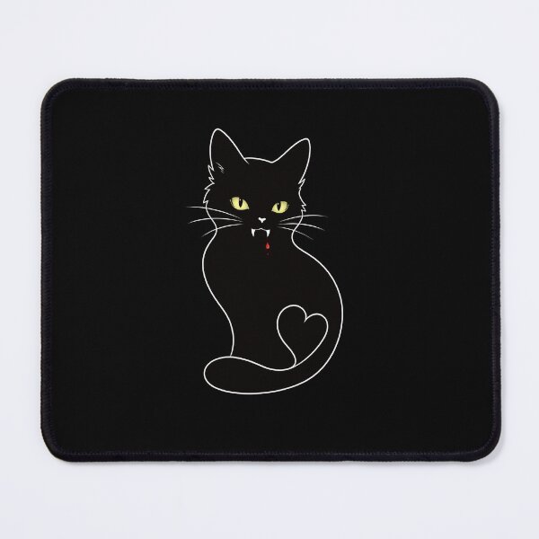 Item preview,  Minimalist Vampire Cat - Gothic Line Art designed and sold by Crystal-Tree.
