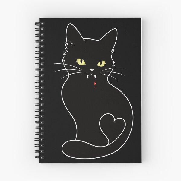 Item preview,  Minimalist Vampire Cat - Gothic Line Art designed and sold by Crystal-Tree.