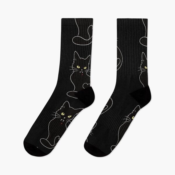 Item preview,  Minimalist Vampire Cat - Gothic Line Art designed and sold by Crystal-Tree.