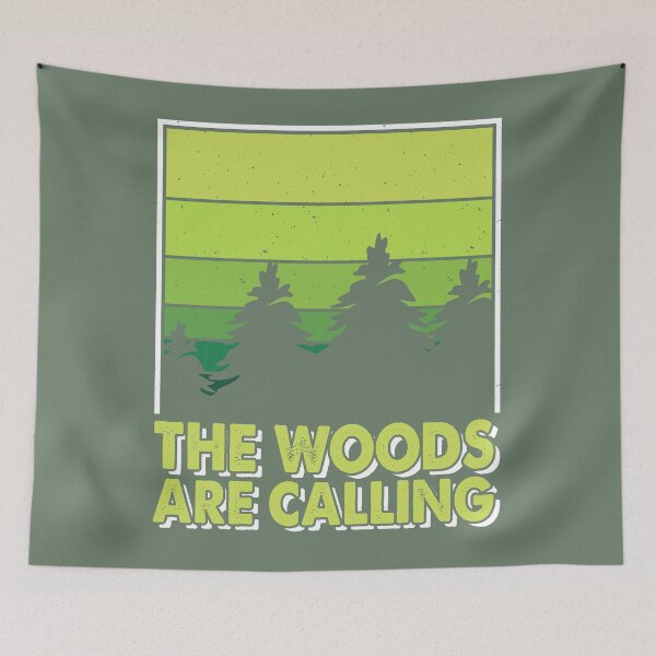 Item preview, The Woods are Calling, Wilderness hiking t-shirt  designed and sold by MalwasBasket.