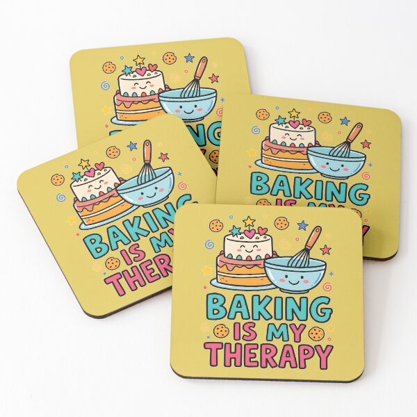 Item preview, Baking Is My Therapy Cute Kawaii Cake designed and sold by Mr Lee.