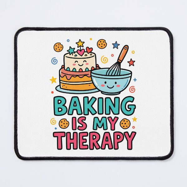 Item preview, Baking Is My Therapy Cute Kawaii Cake designed and sold by Mr Lee.