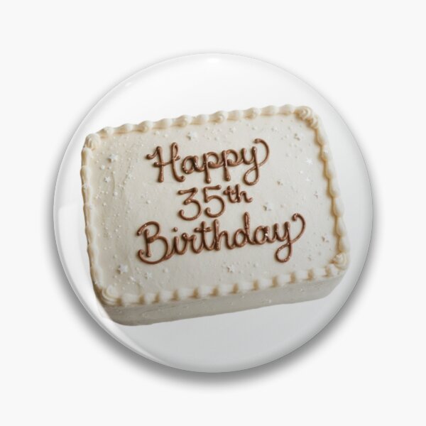 Item preview, Happy 35th birthday 35 cute adorable cake party vanilla white kawaii designed and sold by CheeseBlueprint.