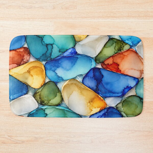 Item preview, Amalfi Sea Glass – Italian Coast Ink Abstract designed and sold by newnomads-art.