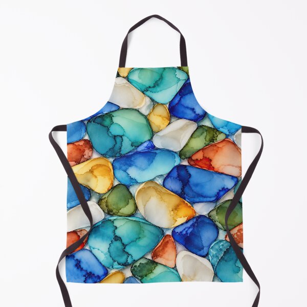 Item preview, Amalfi Sea Glass – Italian Coast Ink Abstract designed and sold by newnomads-art.